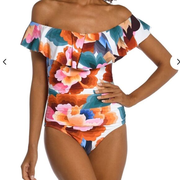 NWT La Blanca off shoulder one piece - Picture 1 of 7